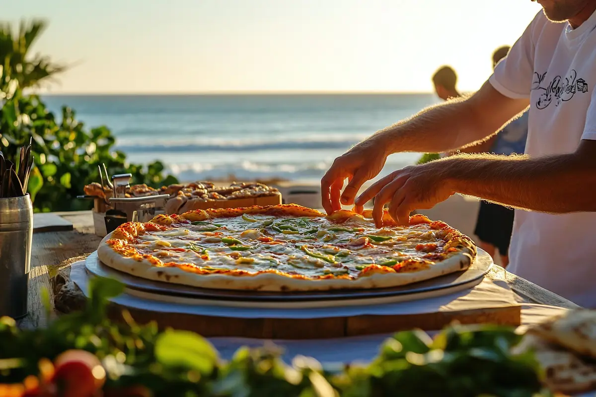 Pizza au feu de bois et poisson servis en bord de mer à Hyères
