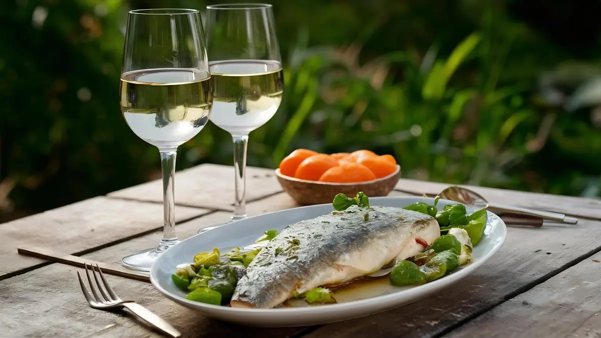 Poisson du jour et fruits de mer servis face à la mer aux Lecques
